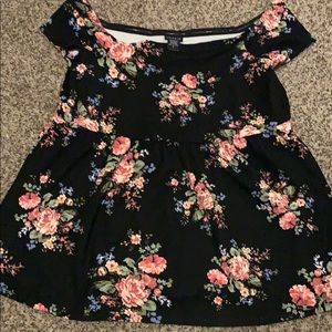 Torrid off the shoulder babydoll top